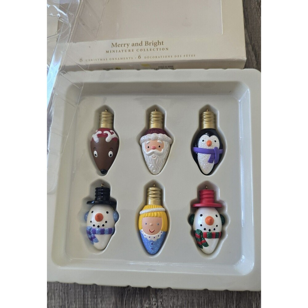 Hallmark Keepsake Ornament Merry and Bright Miniature Collection 6 Piece Set